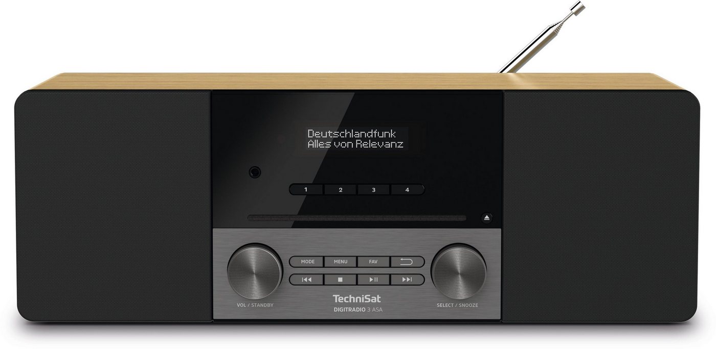 TechniSat DIGITRADIO 3 ASA Digitalradio (DAB) (Digitalradio (DAB), FM-Tuner mit RDS, 20 W, Automatic Safety Alert, CD-Resume, Bluetooth, ELAC-Sound) – Bild 4 von 5