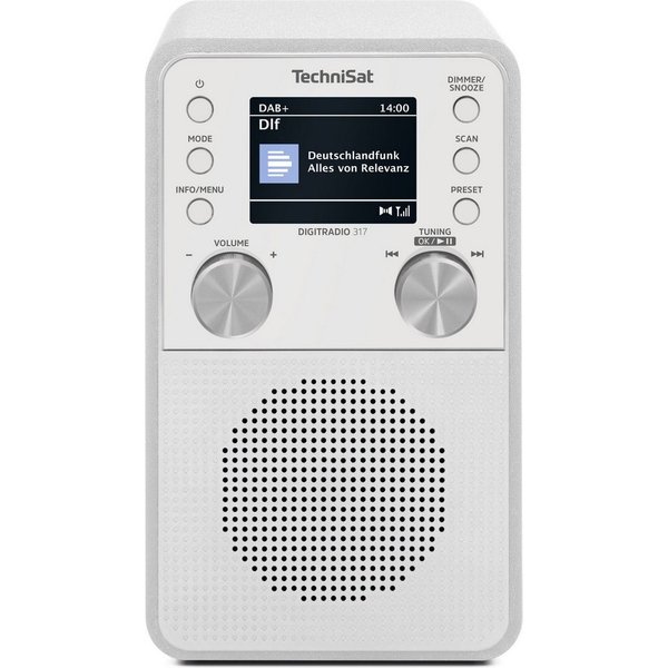 TechniSat DIGITRADIO 317 Digitalradio (DAB) (Digitalradio (DAB), FM-Tuner mit RDS, 3 W, Bluetooth 5.3, vertikales Design, zwei Weckzeiten, Farbdisplay)