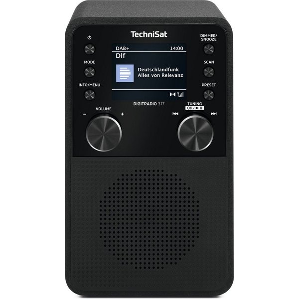 TechniSat DIGITRADIO 317 Digitalradio (DAB) (Digitalradio (DAB), FM-Tuner mit RDS, 3 W, Bluetooth 5.3, vertikales Design, zwei Weckzeiten, Farbdisplay)