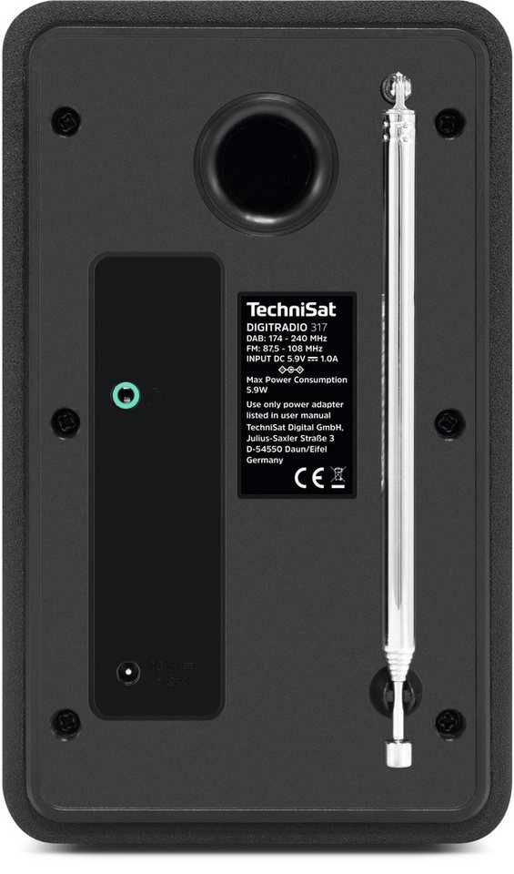 TechniSat DIGITRADIO 317 Digitalradio (DAB) (Digitalradio (DAB), FM-Tuner mit RDS, 3 W, Bluetooth 5.3, vertikales Design, zwei Weckzeiten, Farbdisplay) – Bild 5 von 5