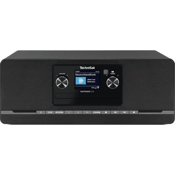 TechniSat DIGITRADIO 320 Digitalradio (DAB) (Digitalradio (DAB), FM-Tuner mit RDS, 10 W, CD-Player, Bluetooth 5, USB-Laden, Fernbedienung)