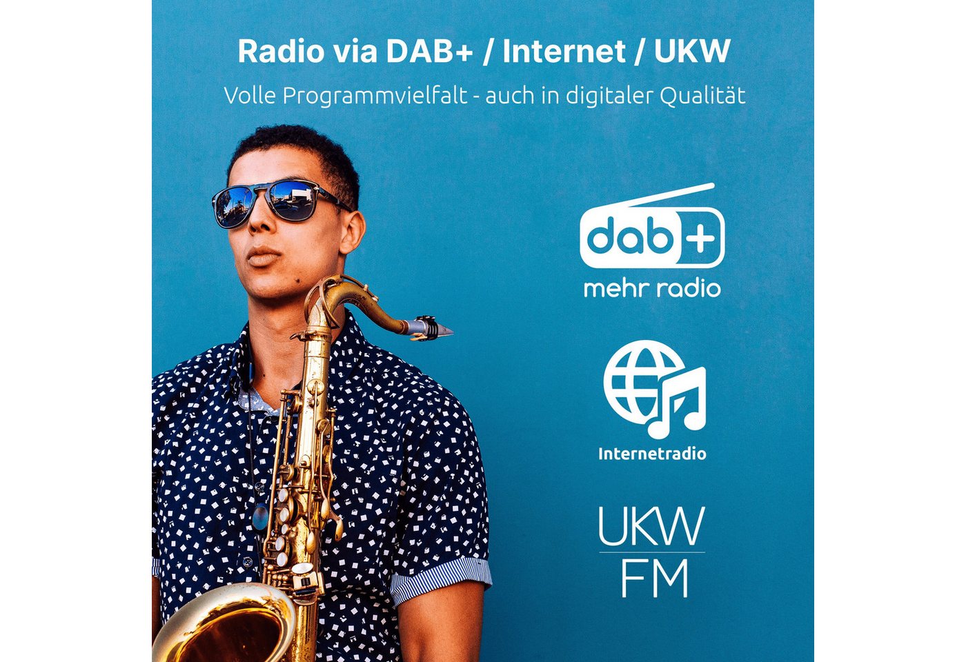 TechniSat DIGITRADIO 425 Internet-Radio (Digitalradio (DAB), Internetradio, FM-Tuner mit RDS, 40 W, CD-Player, Fernbedienung, App-Steuerung, Bluetooth, WLAN) – Bild 3 von 5