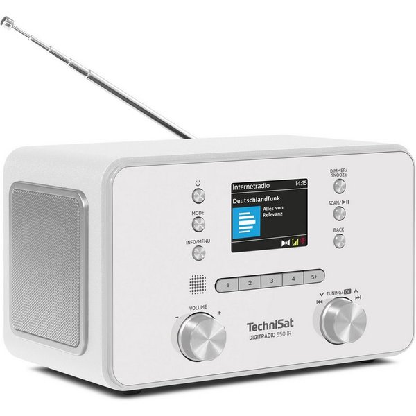 TechniSat DIGITRADIO 550 IR Internet-Radio (Digitalradio (DAB), Internetradio, FM-Tuner mit RDS, 10 W, Bluetooth, App-Steuerung, Fernbedienung, Farbdisplay, WLA