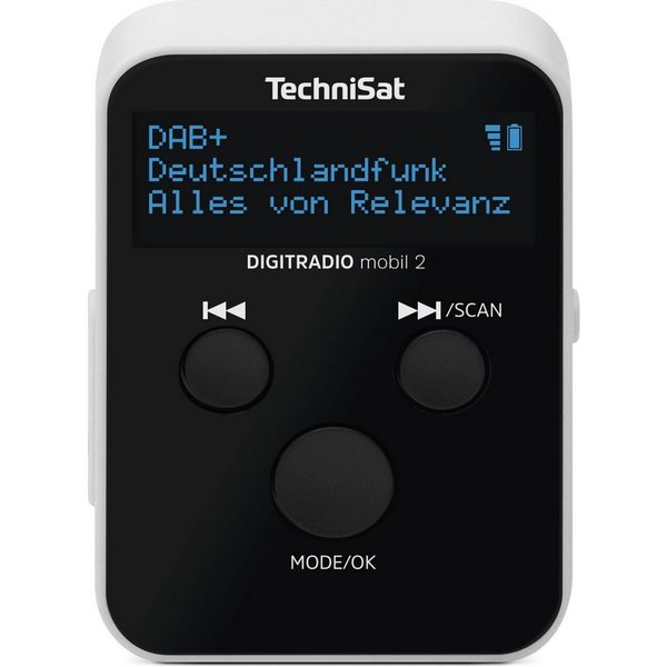 TechniSat DIGITRADIO mobil 2 Digitalradio (DAB) (Digitalradio (DAB), FM-Tuner mit RDS, 1 W, 30 g leicht, Gürtelclip, Akku bis 8 Stunden, Tastensperre)