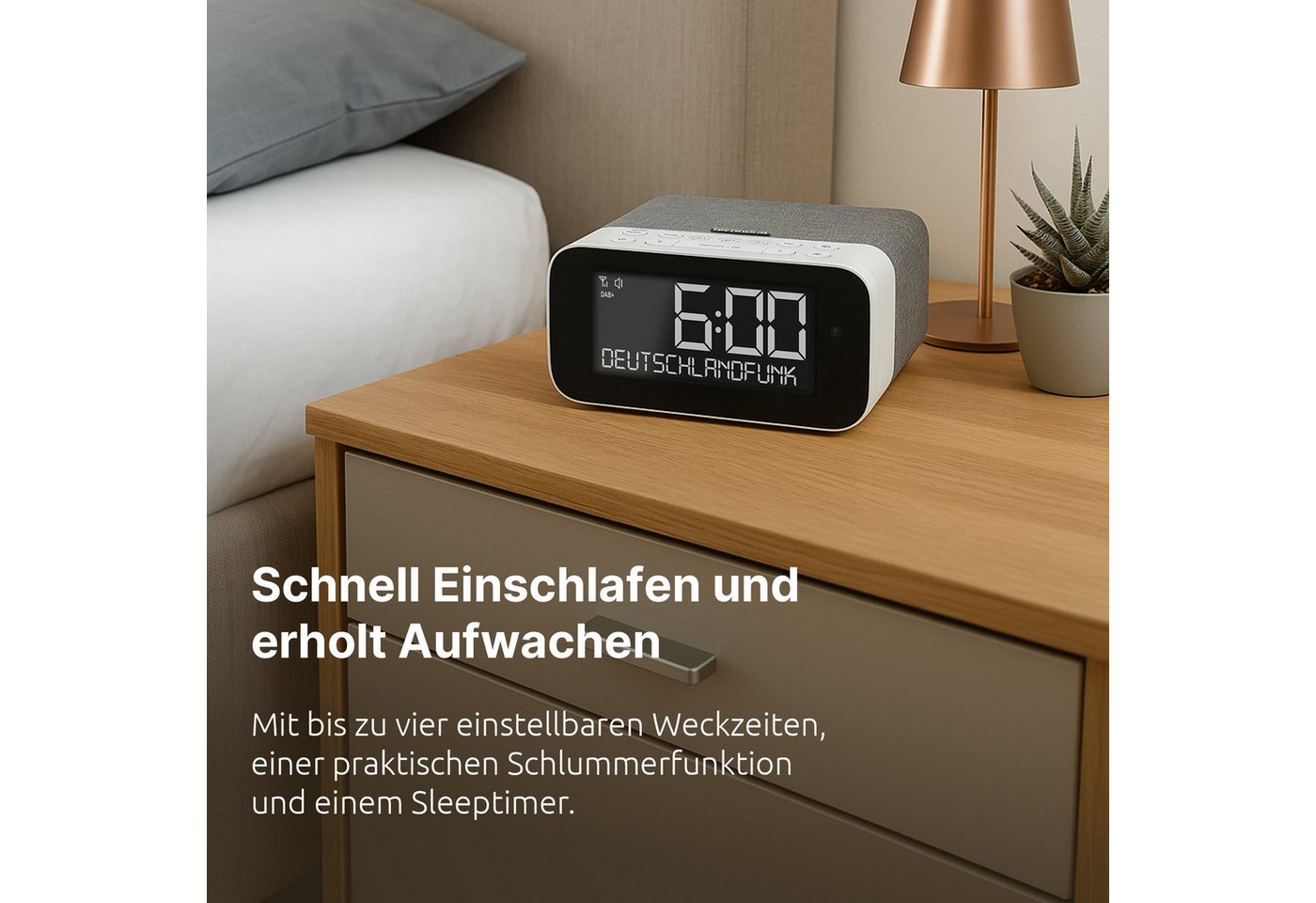 TechniSat Radiowecker DIGITRADIO 52 ASA DAB+, UKW, Bluetooth, Automatic Safety Alert, 3 Wecktimer, Sleeptimer – Bild 5 von 5