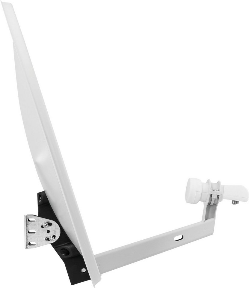 TechniSat TECHNITENNE 60 mit Twin-LNB Sat-Spiegel (60 cm, Stahl, Twin-LNB für 2 Teilnehmer, Ultra-HD-kompatibel, inkl. Masthalterung) – Bild 4 von 5