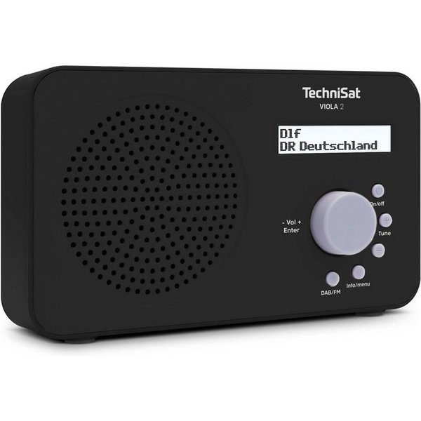 TechniSat VIOLA 2 Digitalradio (DAB) (Digitalradio (DAB), FM-Tuner mit RDS, 1 W, Kompakt, einfache Bedienung, Netz- und Batteriebetrieb)