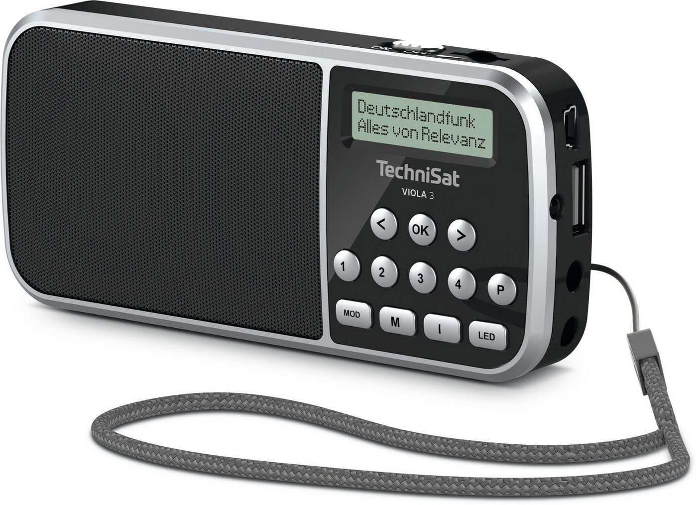 TechniSat VIOLA 3 Digitalradio (DAB) (Digitalradio (DAB), FM-Tuner mit RDS, 1 W, LED-Taschenlampe, Wechselakku, Direktwahltasten, Handschlaufe) – Bild 3 von 4