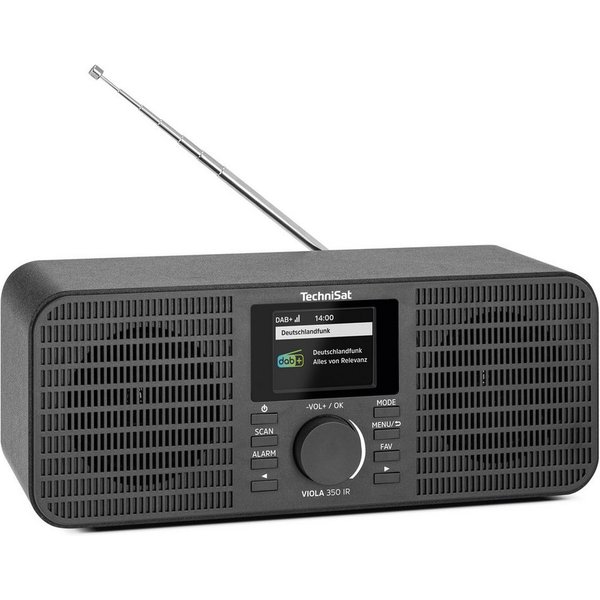 TechniSat VIOLA 350 IR Internet-Radio (Digitalradio (DAB), Internetradio, FM-Tuner mit RDS, 16 W, Bluetooth, dimmbares 2,4 Zoll Farbdisplay, AUX in, Kopfhöreran