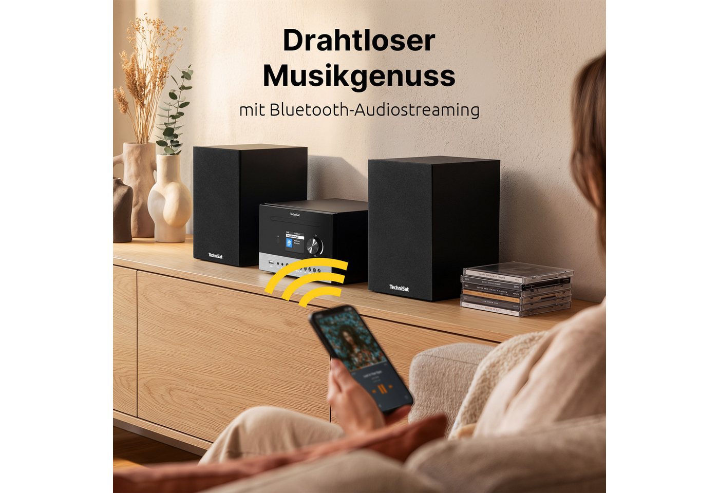 TechniSat VIOLA 700 CD IR Stereoanlage (Digitalradio (DAB), Internetradio, FM-Tuner mit RDS, 40 W, Bluetooth, USB, AUX-In, Fernbedienung, Sleep-Timer und Equali – Bild 4 von 5