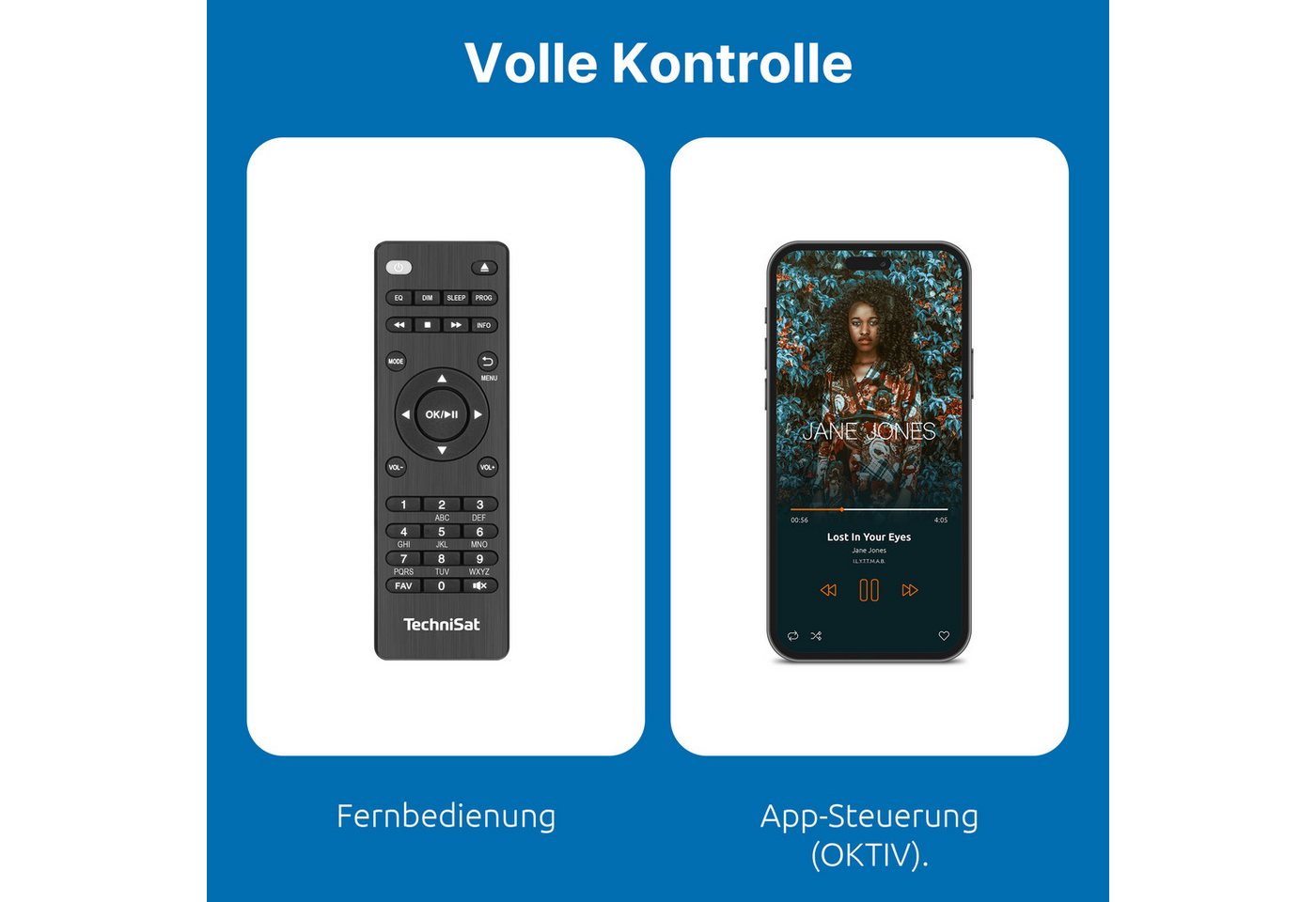 TechniSat VIOLA 700 CD IR Stereoanlage (Digitalradio (DAB), Internetradio, FM-Tuner mit RDS, 40 W, Bluetooth, USB, AUX-In, Fernbedienung, Sleep-Timer und Equali – Bild 5 von 5