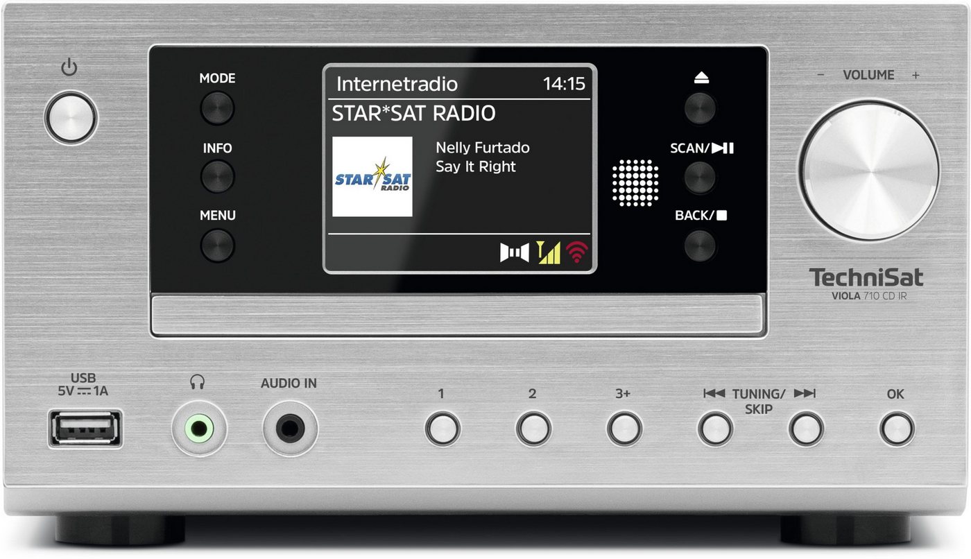 TechniSat VIOLA 710 CD IR Internet-Radio (Digitalradio (DAB), Internetradio, FM-Tuner mit RDS, 40 W, CD-Player, WLAN, App, Bluetooth, Fernbedienung, Wecktimer,  – Bild 2 von 5