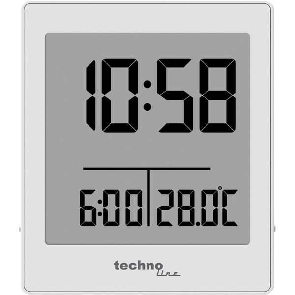 technoline Funkwecker WT 185 mit Temperaturanzeige und Dual-Alarm mit extra Anzeige für Alarmzeiten