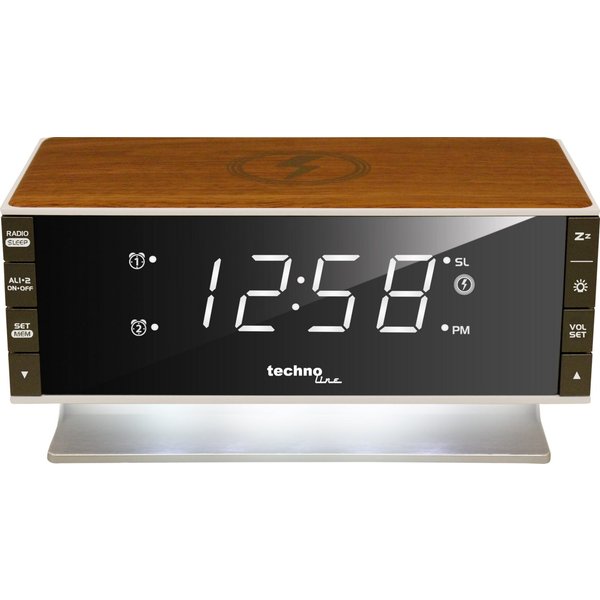 technoline Wecker WT 487 Kabelloses Laden durch Qi-Technologie