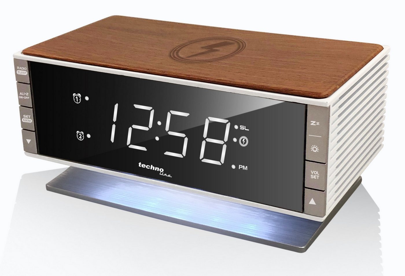 technoline Wecker WT 487 Kabelloses Laden durch Qi-Technologie – Bild 2 von 3