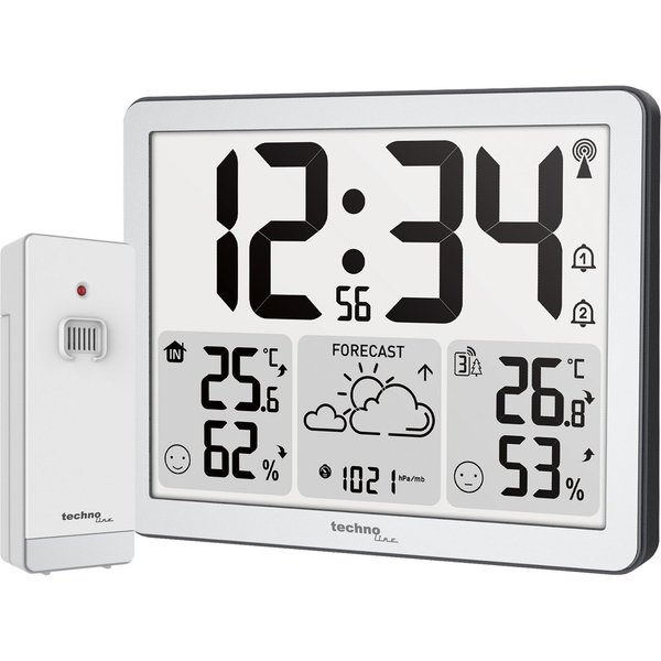 technoline WS 6780 Funkwetterstation (inkl. ein Außensender, mit Wettervorhersage, Luftdruck & Frostalarm)