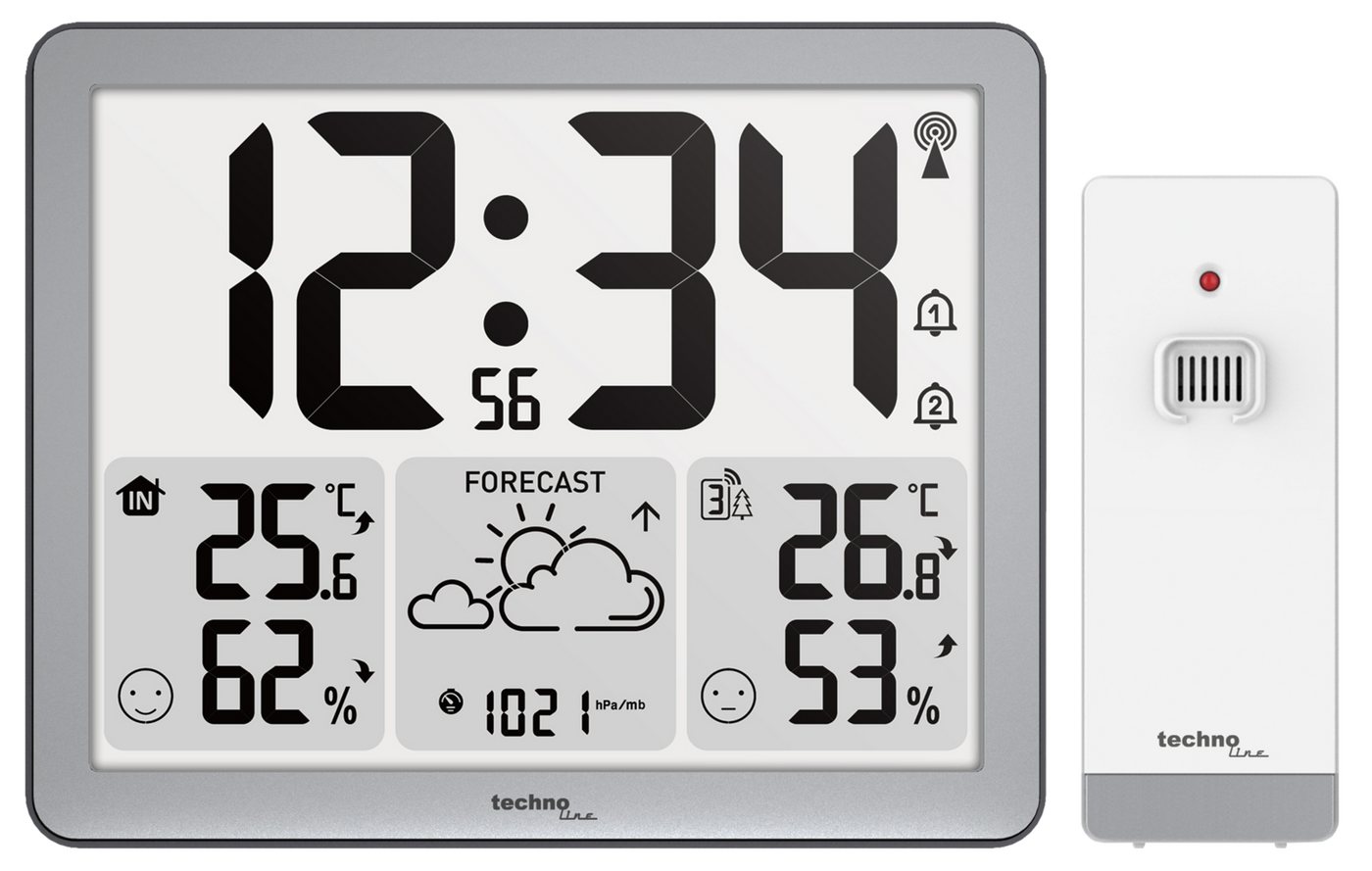 technoline WS 6780 Funkwetterstation (inkl. ein Außensender, mit Wettervorhersage, Luftdruck & Frostalarm) – Bild 2 von 5