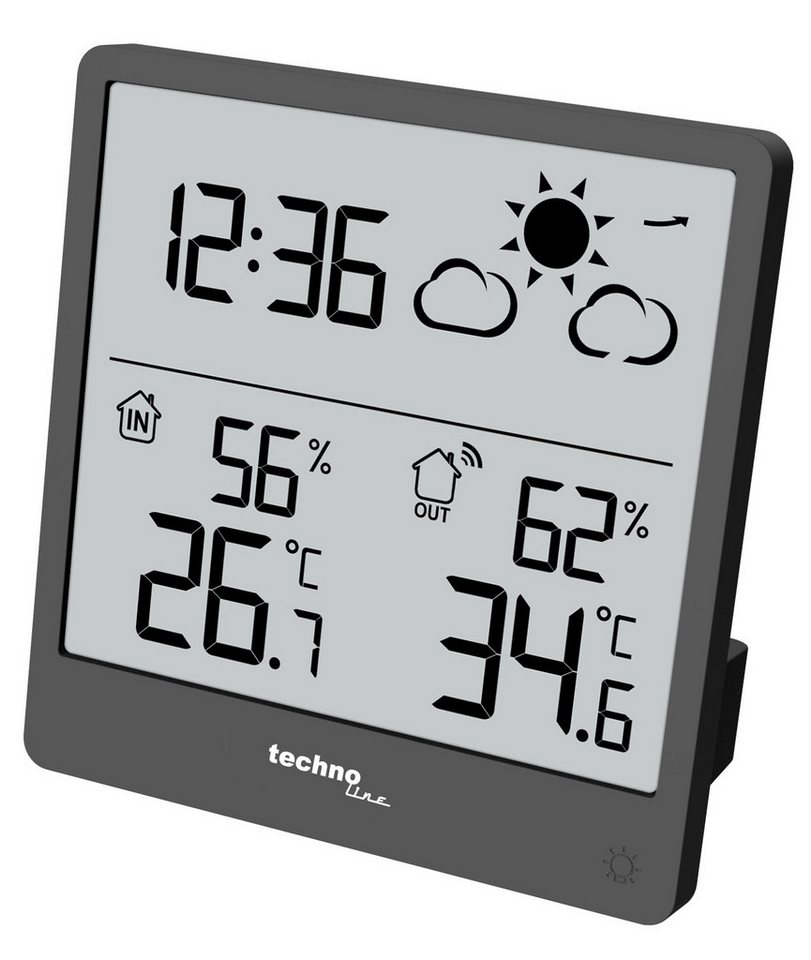 technoline WS 9138 Wetterstation (mit Außensender, in einem modernem Design, mit Wettervorhersage) – Bild 3 von 4