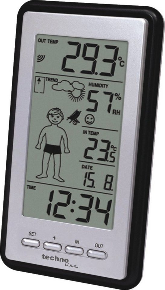 technoline WS 9632 Wetterstation (inklusive Außensender, Wettermännchen zieht sich dem Wetter entsprechend an) – Bild 2 von 3