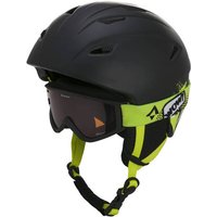 TECNOPRO Kinder Skihelm "Pulse HS-016" mit Skibrille "Freeze 2", Größe XXS in Schwarz