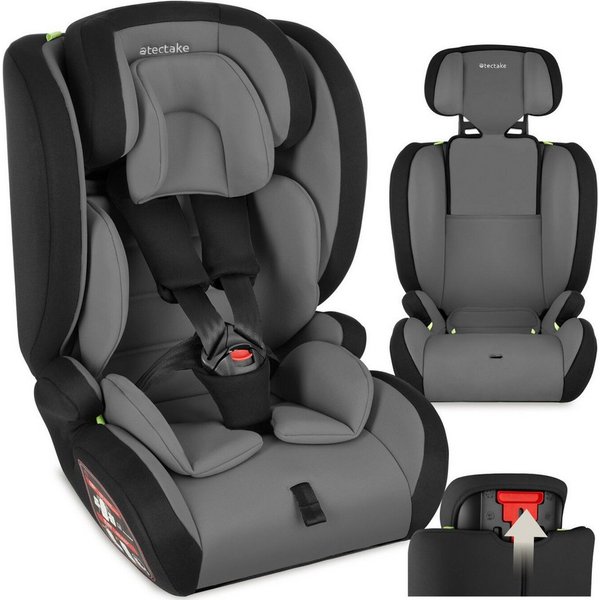 tectake Autokindersitz Sicherheitssitz, 76–150 cm, Belastbarkeit 36 kg, (Autositz für Kinder Sophie), i-Size, Seitenaufprallschutz, Sitzverkleinerer