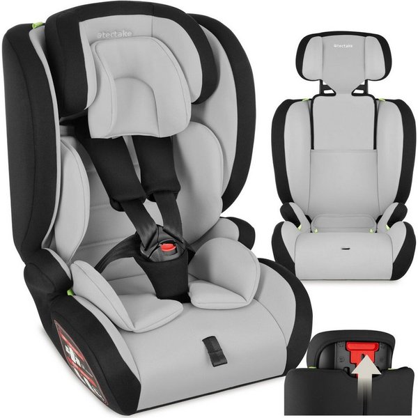 tectake Autokindersitz Sicherheitssitz, 76–150 cm, Belastbarkeit 36 kg, (Autositz für Kinder Sophie), i-Size, Seitenaufprallschutz, Sitzverkleinerer