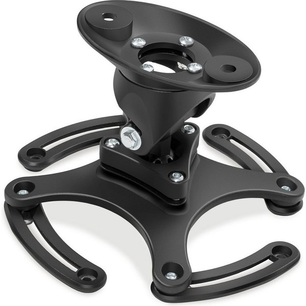 tectake Beamer-Wandhalterung Universal Projektor-Halterung - 360° Kugelgelenk aus Aluminium, (bis 0 Zoll, Einzelartikel, 1 St., Extrem kompakter Deckenabstand v