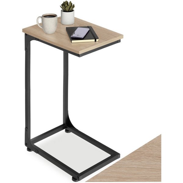tectake Beistelltisch Ablagetisch, 40 x 30 x 63 cm, Industrial Style, Holz und Stahl (Sofatisch Erie, 1-St., in Industrial Holz hell, Eiche Sonoma), In praktisc
