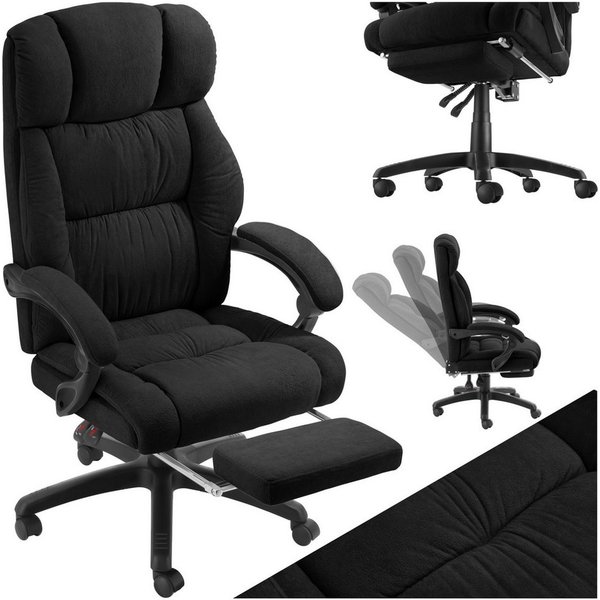 tectake Chefsessel Bürostuhl, Belastbarkeit 120 kg, dicke Polsterung mit weichem (Schreibtischstuhl Jillien, 1 St), Ergonomische Form, um 360° drehbar, stufenlo