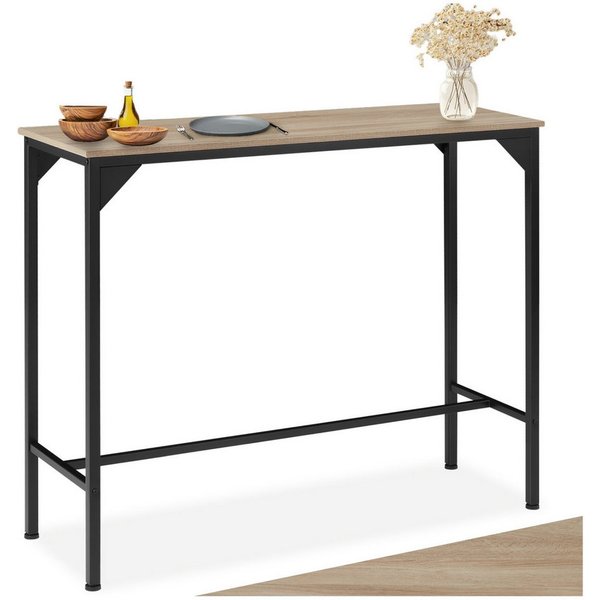 tectake Esstisch Esszimmertisch, Maße: 120 x 40 x 100,5 cm, in rechteckiger Form (Speisetisch Kerry, 1-St., in Industrial Holz hell, Eiche Sonoma), Industrial S