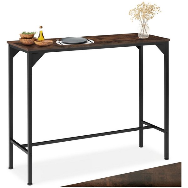 tectake Esstisch Esszimmertisch, Maße: 120 x 40 x 100,5 cm, in rechteckiger Form (Speisetisch Kerry, 1-St., in Industrial Holz dunkel, rustikal), Industrial Sty