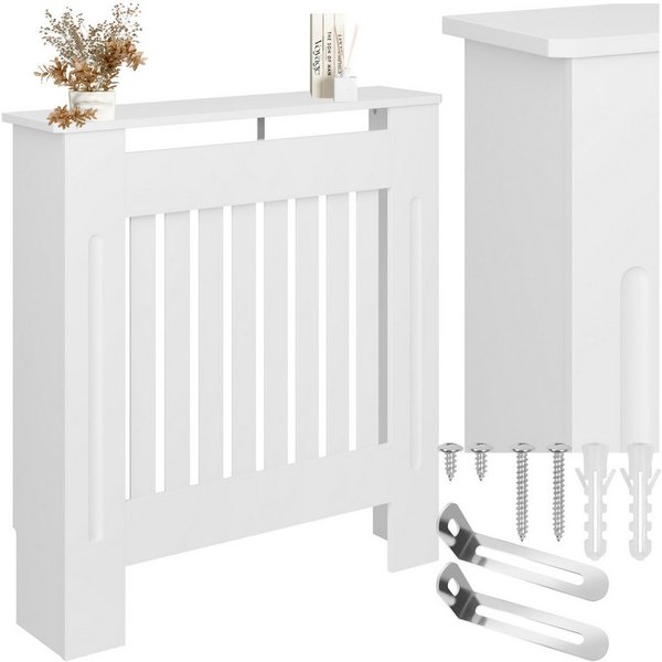 tectake Heizungsverkleidung Heizkörperabdeckung, optimale Luftzirkulation, verschiedene Größen, Robuste MDF-Platte, zusätzliche Ablagefläche, Belastbarkeit 5 kg