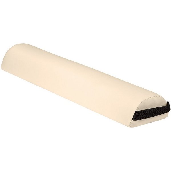 tectake Nackenrolle Massage-Lagerungsrolle 64 x 14 x 8 cm, Halbrolle für Nacken/Knie, Halbmondkissen, in beige, gut gepolstert, Kunstleder, pflegeleicht, Trageg