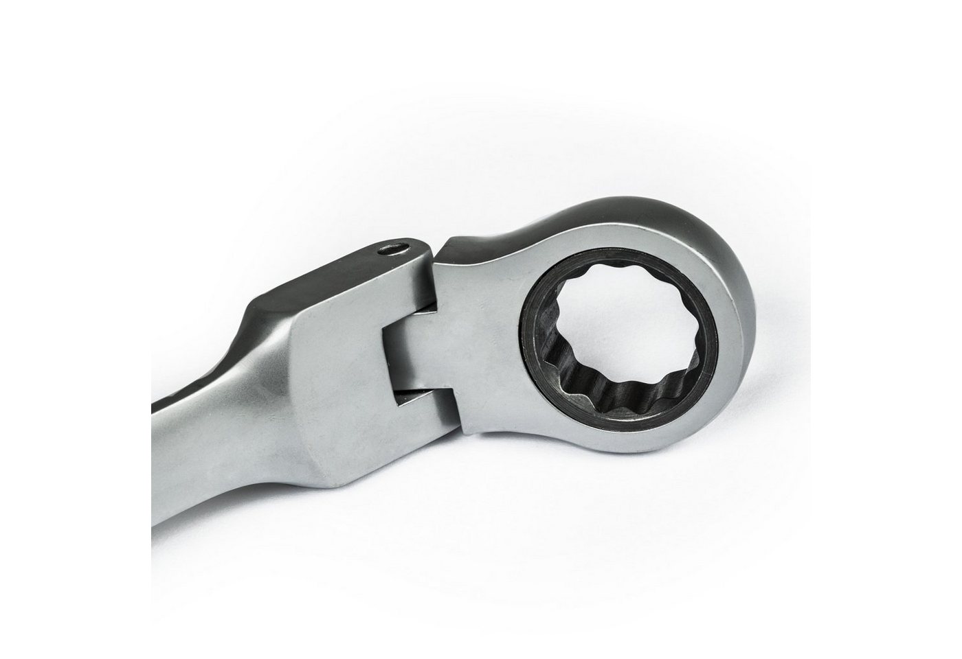 tectake Ratschenringschlüssel Ratschenschlüsselsatz, 12-tlg., inkl. Kunststoffkoffer, 8–22 mm (Schraubenschlüssel, 1 St., in schwarz), Maul-Ringschlüssel, flexi – Bild 4 von 5