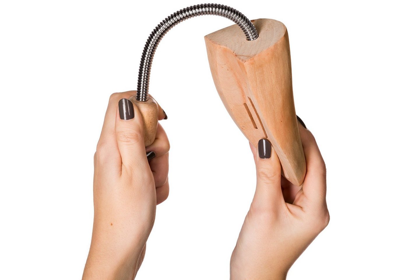 tectake Schuhspanner 2 Paar Spiral-Schuhspanner, gute Luftzirkulation (Schuhdehner, für Damen- und Herrenschuhe in braun), aus Zedernholz Verhinderung von Gehfa – Bild 3 von 5