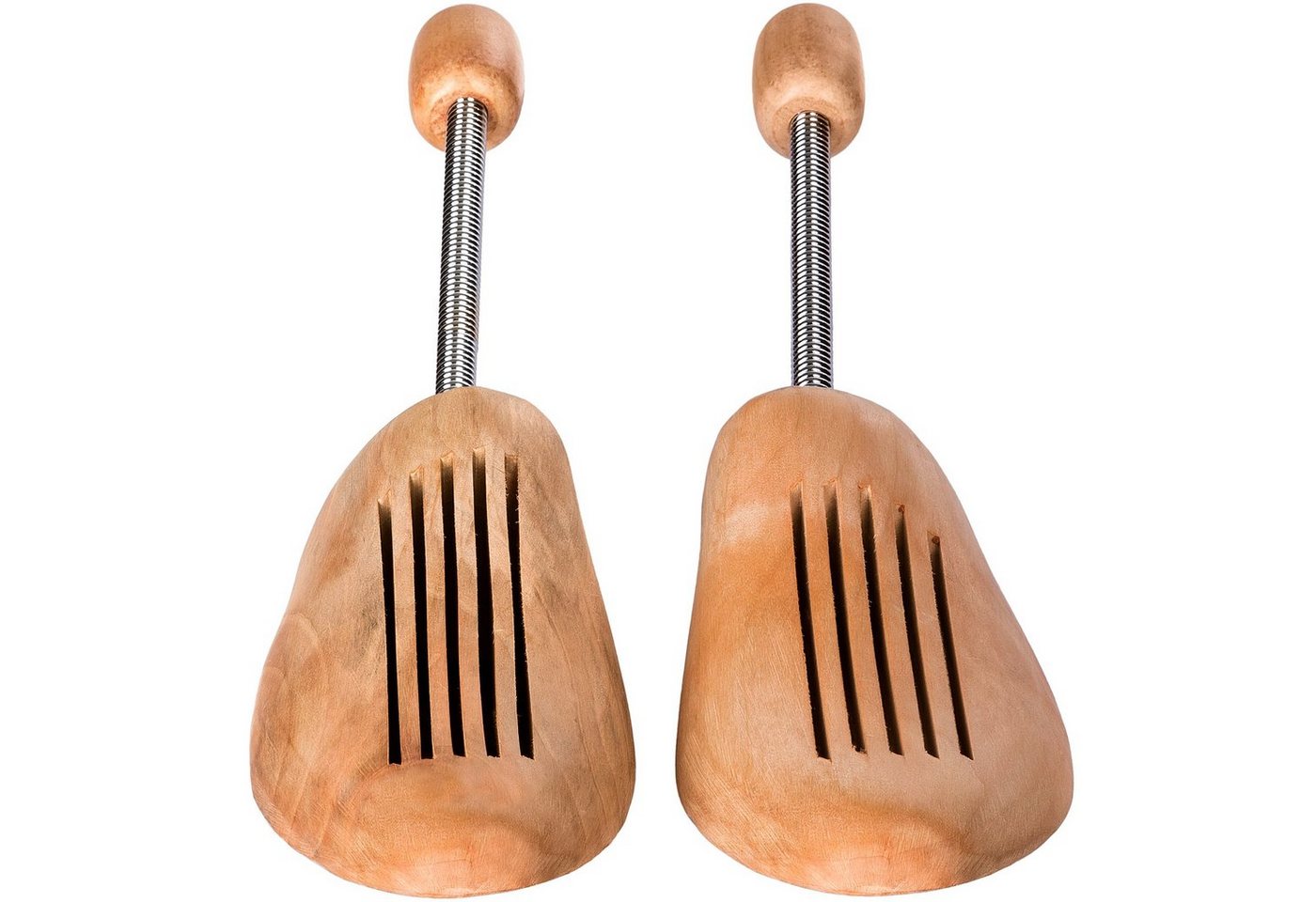 tectake Schuhspanner 2 Paar Spiral-Schuhspanner, gute Luftzirkulation (Schuhdehner, für Damen- und Herrenschuhe in braun), aus Zedernholz Verhinderung von Gehfa – Bild 4 von 5