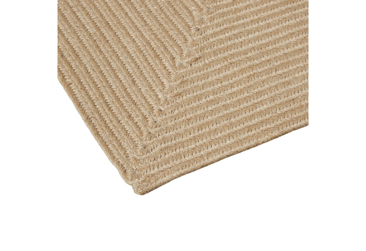 tectake Teppich Geflochtene Wohnmatte Boho aus Jute, 150x80 cm, indoor & outdoor, Rechteck, Höhe: 0,50 mm, Strapazierfähig, formstabil und vielseitig einsetzbar – Bild 5 von 5