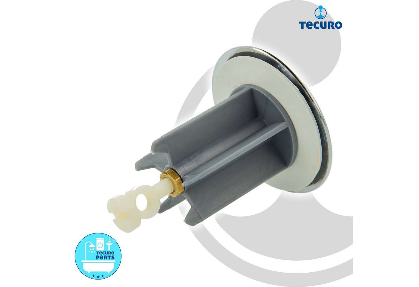 tecuro Ablaufventil Universal Exzenterstopfen Ø 64 mm Ablaufstopfen – Bild 5 von 5