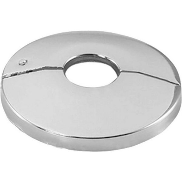 tecuro Badarmatur Scharnierrosette - Messing verchromt