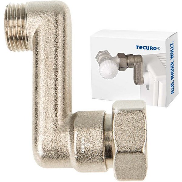 tecuro Heizkörper Heizkörper S-Anschluss - 10 mm Höhenausgleich mit Eurokonus x AG
