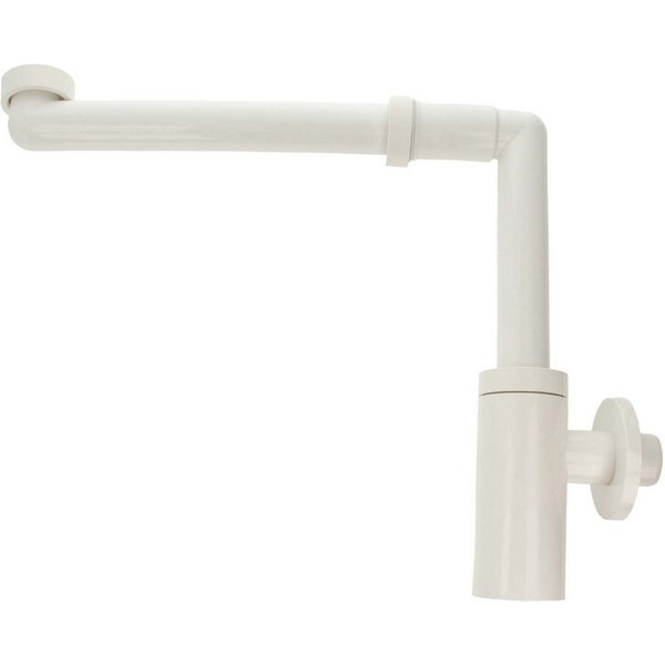 tecuro Siphon DESIGN Raumspar Flaschen-Geruchsverschluss 1 1/4 Zoll, weiß