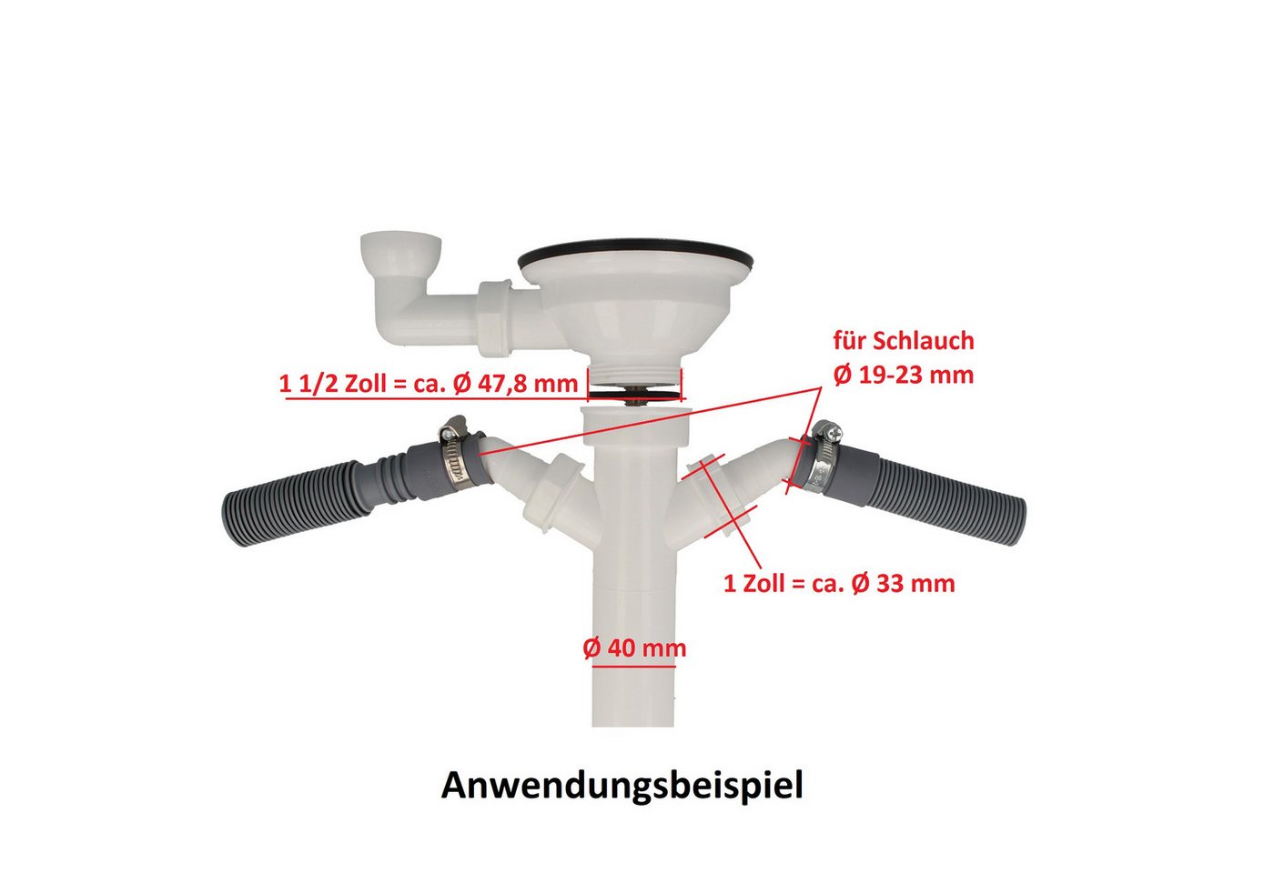 tecuro Siphon, 2 Geräteanschlüsse – Bild 3 von 5