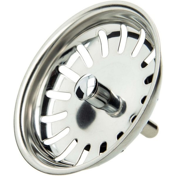 tecuro Siphon Siebkörbchen Siebkorb Ø 81 mm mit Metall-Führungsstange 8 mm und Kugel