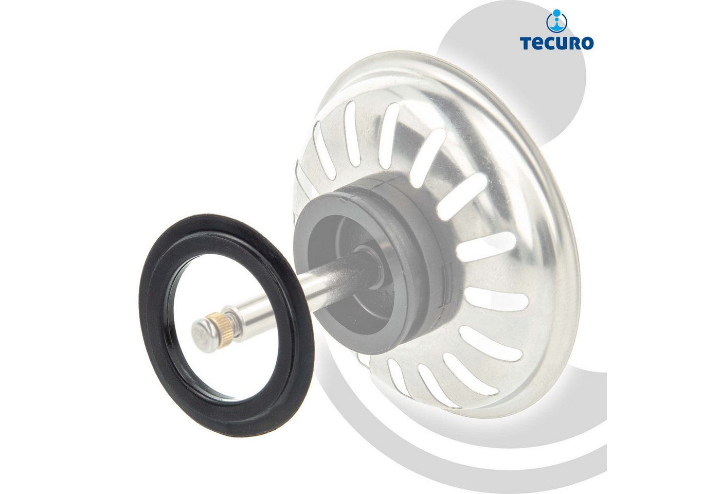 tecuro Siphon Universal Lippendichtung Ø 43 mm, für Siebkörbchen - Siebkorbventil – Bild 2 von 4