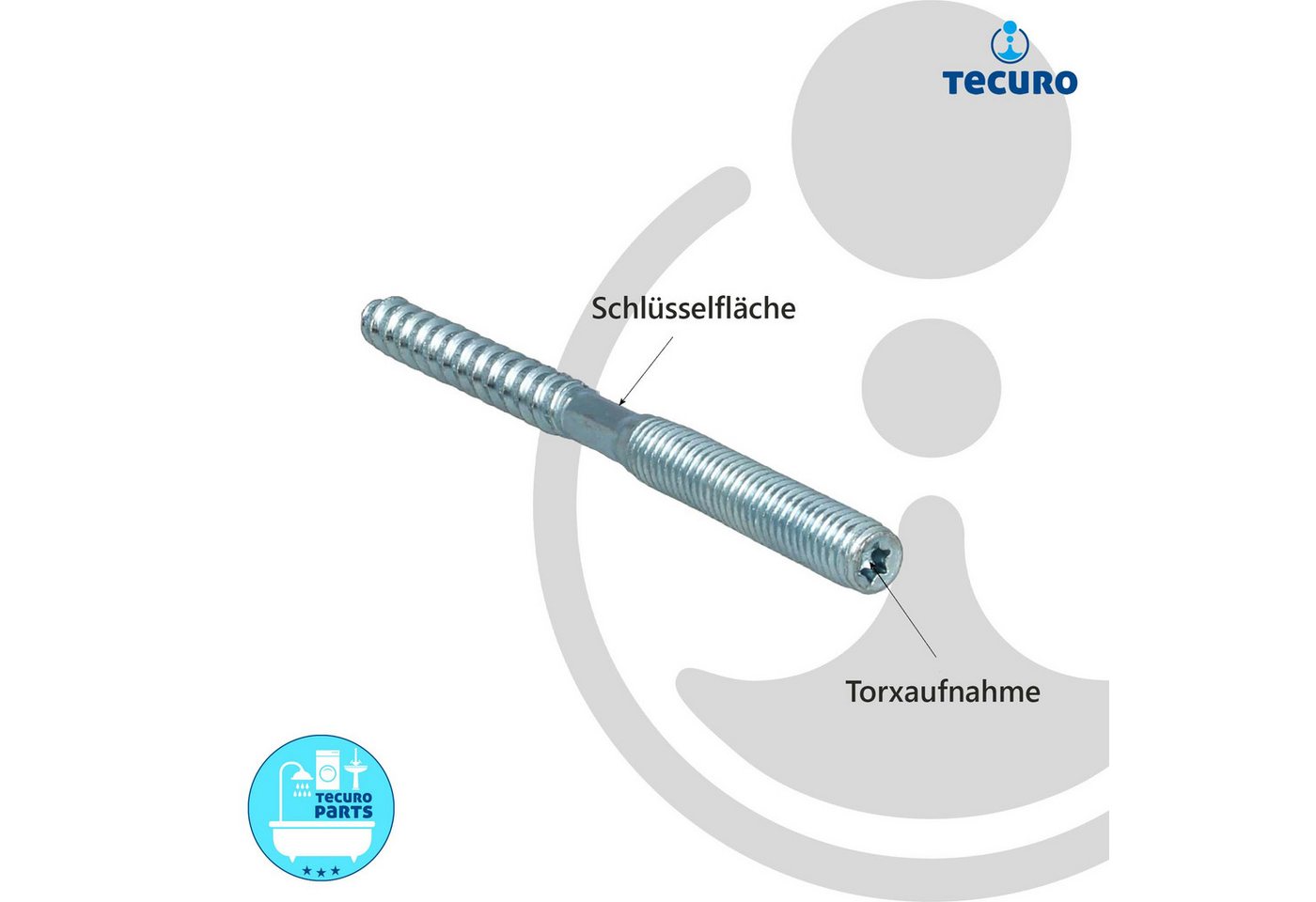 tecuro Stockschraube Stockschraube, verzinkt - verschiedene Größen – Bild 3 von 4