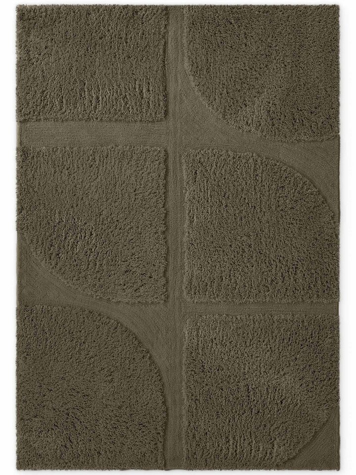 Ted Baker Hochflor-Teppich Jasper, auch in rund, rechteckig, Höhe: 25 mm, Hoch-Tief-Struktur, Weich, Shaggy, Modern, Wohnzimmer, Schlafzimmer – Bild 2 von 5