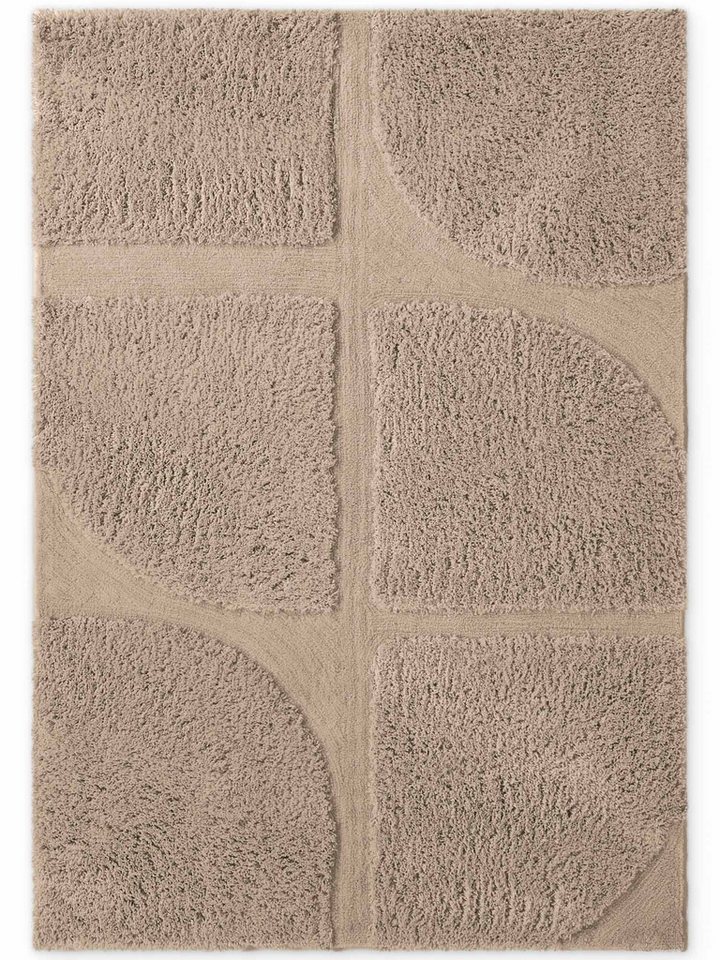 Ted Baker Hochflor-Teppich Jasper, auch in rund, rechteckig, Höhe: 25 mm, Hoch-Tief-Struktur, Weich, Shaggy, Modern, Wohnzimmer, Schlafzimmer – Bild 2 von 5