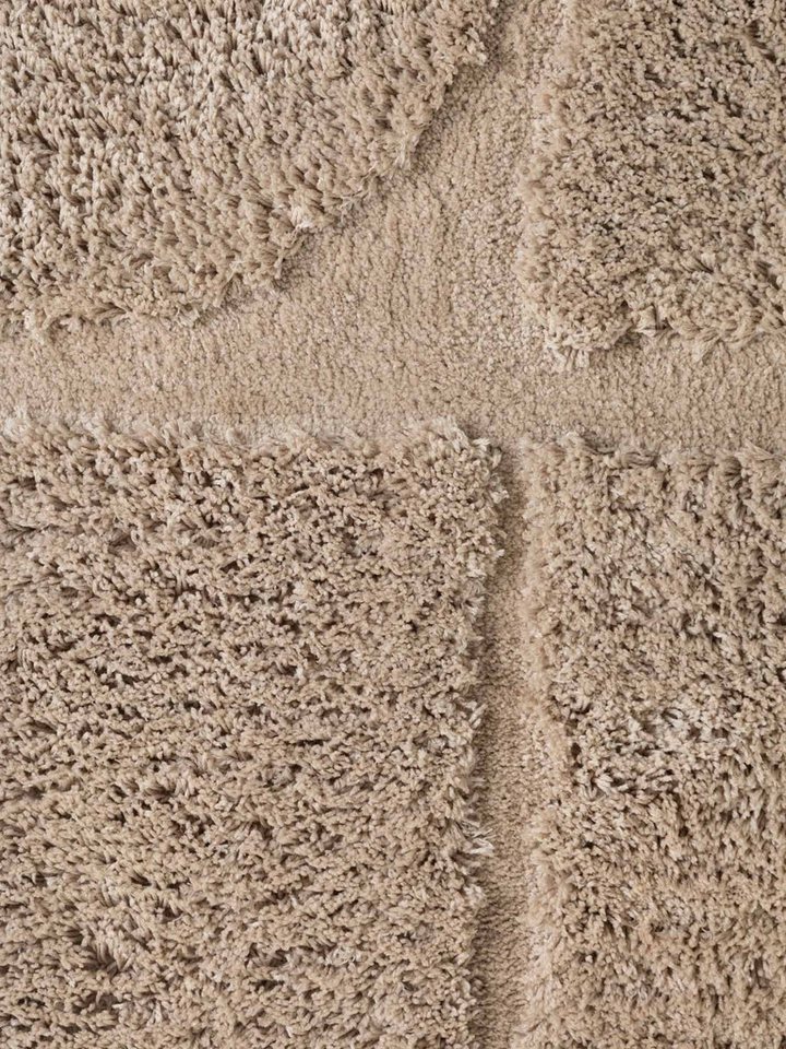Ted Baker Hochflor-Teppich Jasper, auch in rund, rechteckig, Höhe: 25 mm, Hoch-Tief-Struktur, Weich, Shaggy, Modern, Wohnzimmer, Schlafzimmer – Bild 5 von 5