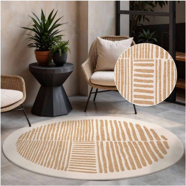 Ted Baker Teppich Bounds, Wendeteppich, rund, Höhe: 8 mm, Designteppich, Wetterfest, Pflegeleicht, Modern, Wohnzimmer, Terrasse