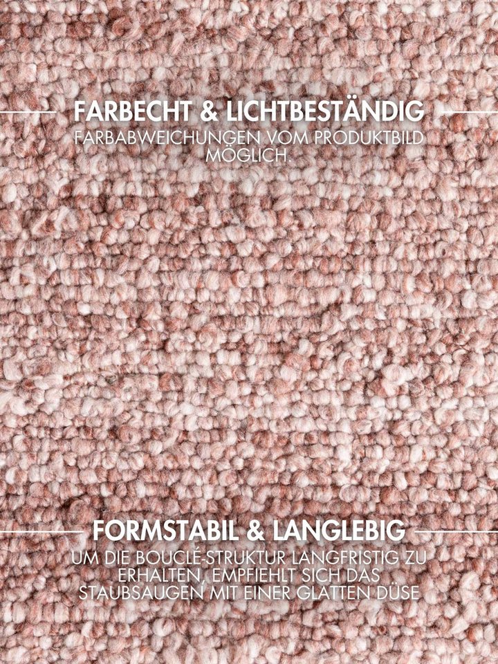 Ted Baker Teppich Soft Bouclé Portobello, auch als Läufer, rechteckig, Höhe: 10 mm, Woll-Optik, Bouclé Meliert, Wohnzimmer, Esszimmer, Schlafzimmer, Flur – Bild 4 von 5